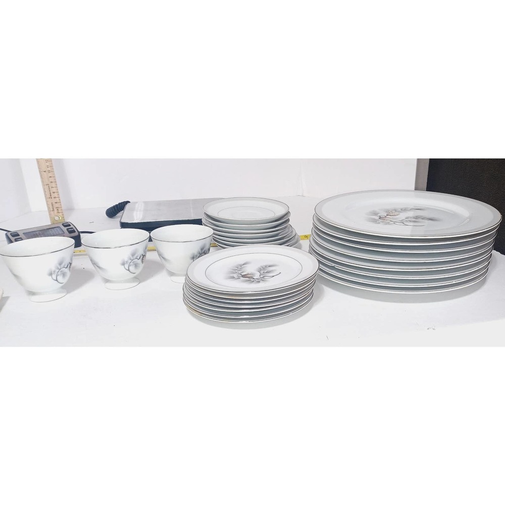Kent Silver-lined fine china 27PC